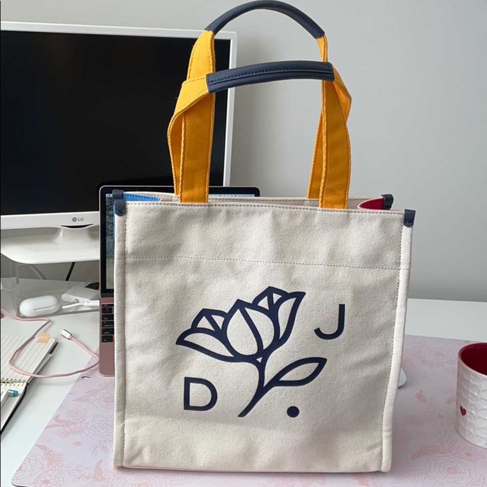 NWOT Draper James multi color canvas tote